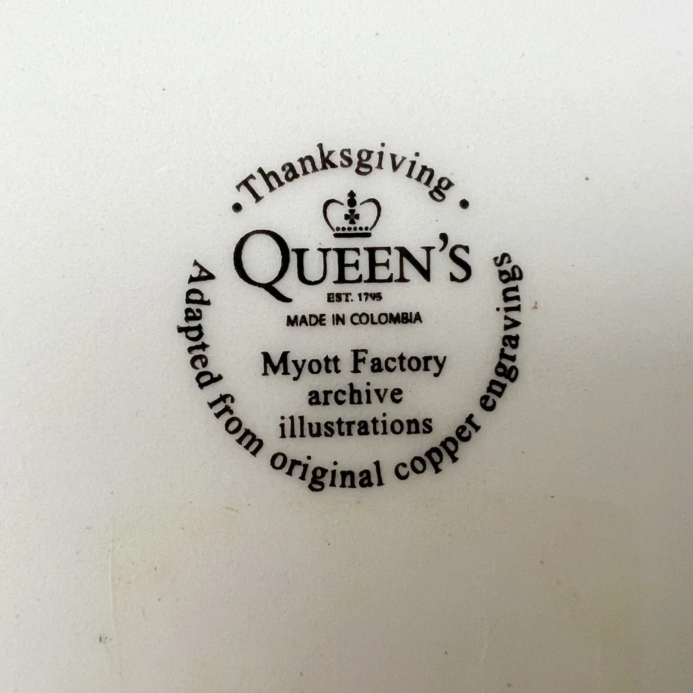Vintage Queen's Myott Thanksgiving Brown Turkey 13